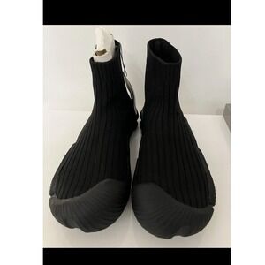 Zara Black Knit Sock-Style Slip-On High Top Men's Athletic Sneakers